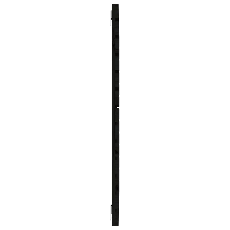 vidaXL fekete tömör fenyőfa fali fejtámla 146 x 3 x 91,5 cm