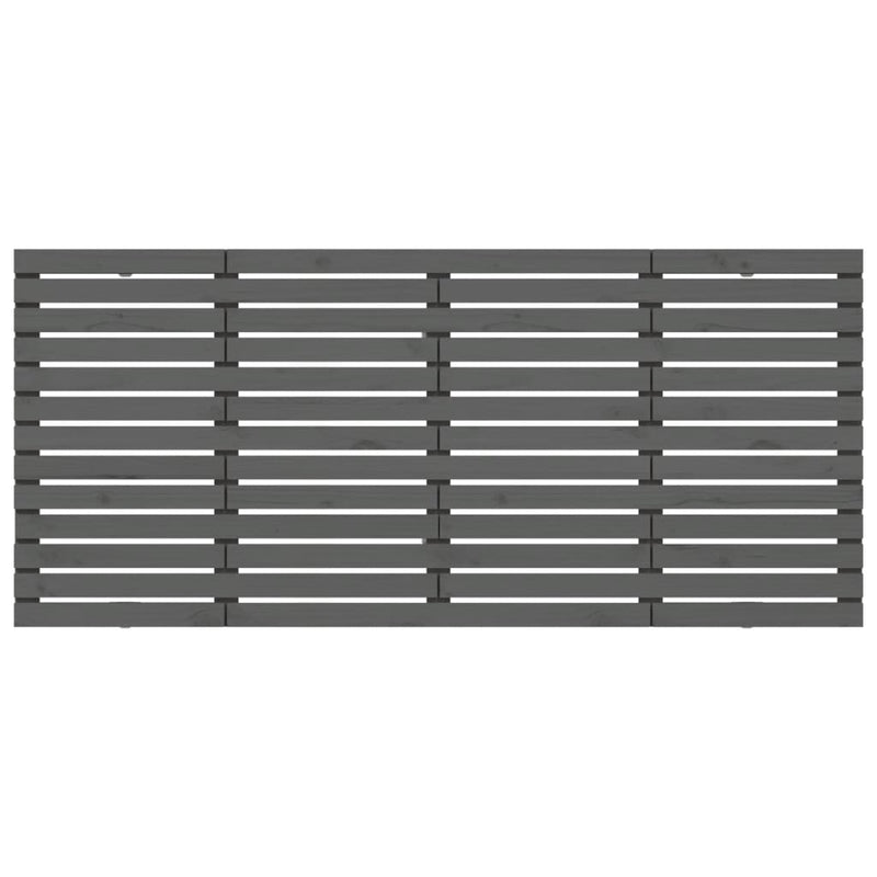 vidaXL szürke tömör fenyőfa fali fejtámla 156 x 3 x 91,5 cm