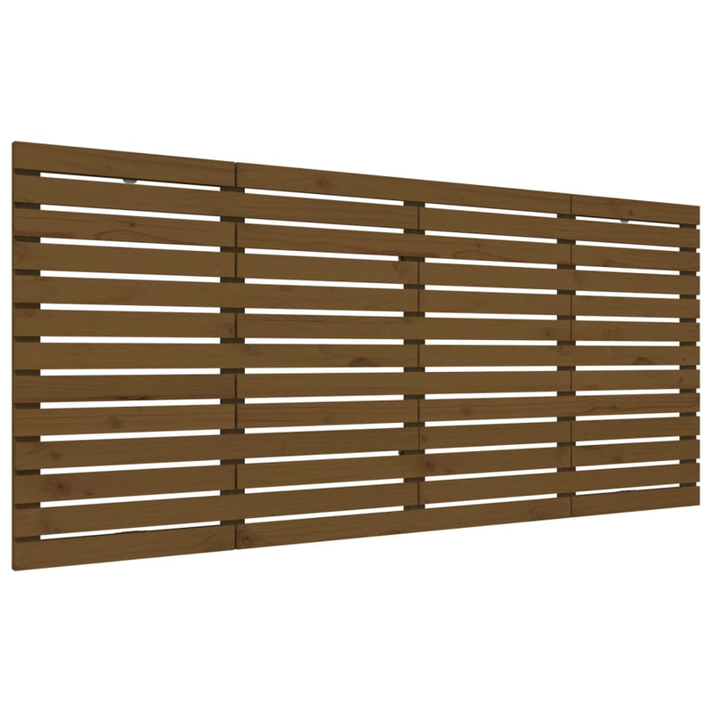 vidaXL mézbarna tömör fenyőfa fali fejtámla 156 x 3 x 91,5 cm
