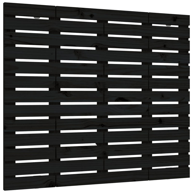 vidaXL fekete tömör fenyőfa fali fejtámla 81 x 3 x 91,5 cm