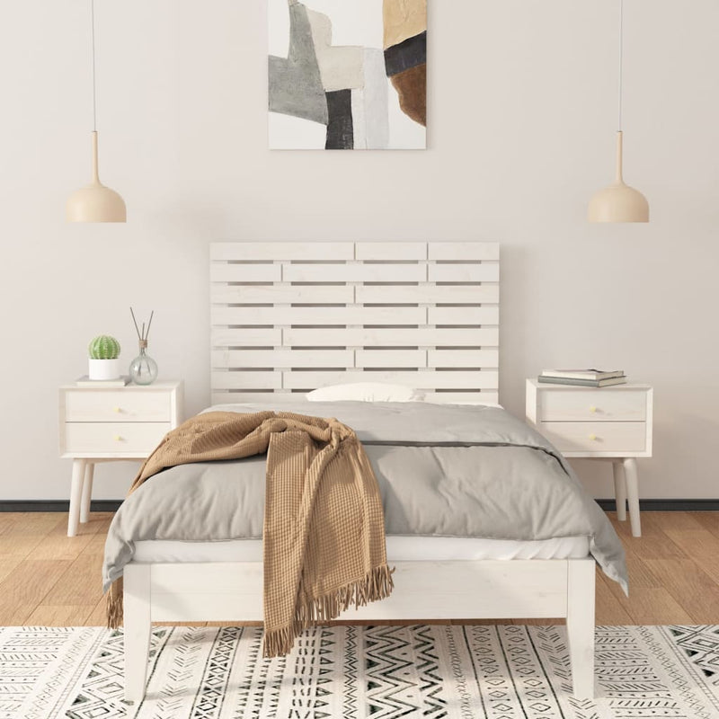 vidaXL fehér tömör fenyőfa fali fejtámla 106 x 3 x 63 cm
