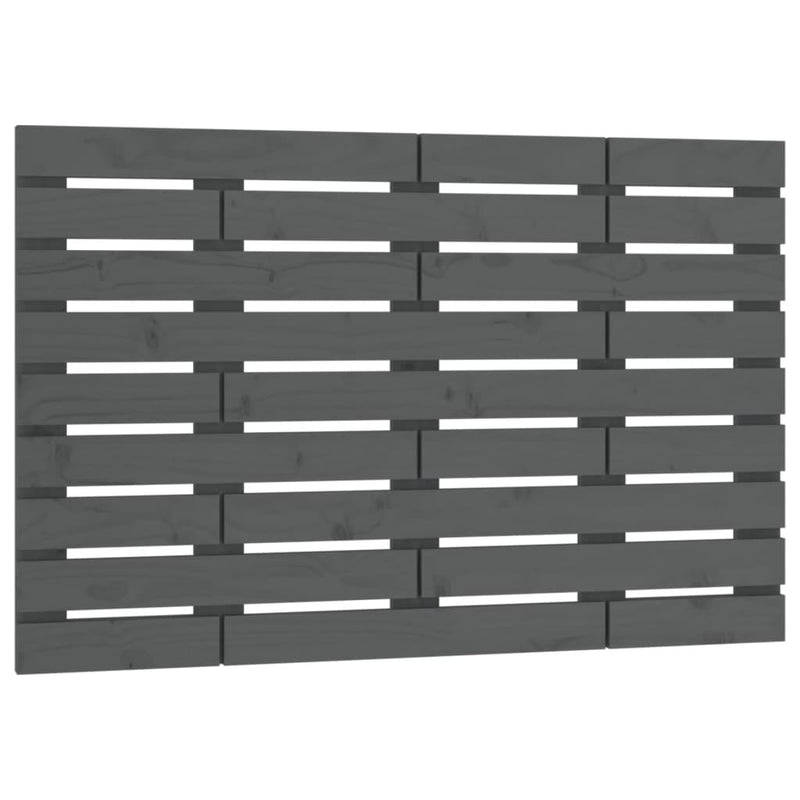 vidaXL szürke tömör fenyőfa fali fejtámla 106 x 3 x 63 cm