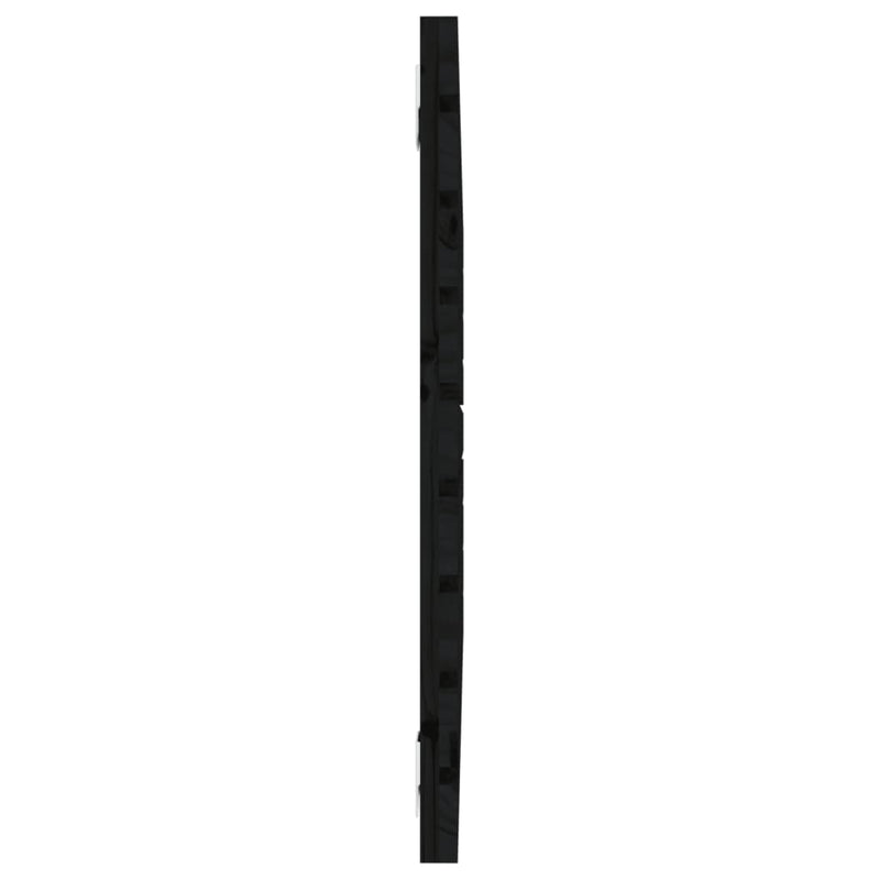 vidaXL fekete tömör fenyőfa fali fejtámla 106 x 3 x 63 cm