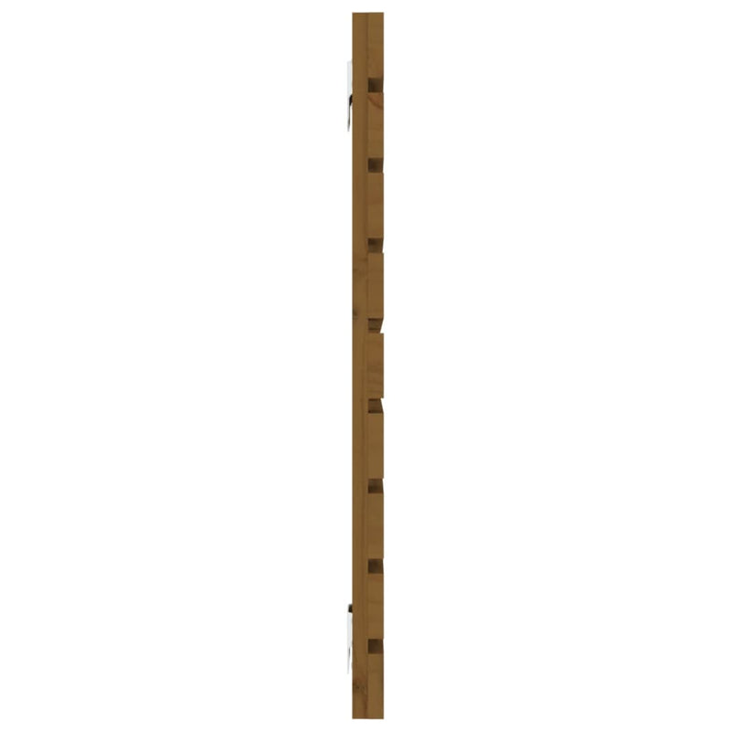 vidaXL mézbarna tömör fenyőfa fali fejtámla 156x3x63 cm