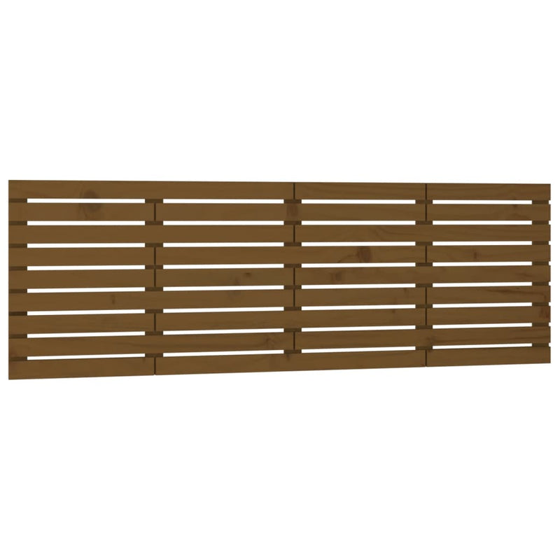 vidaXL mézbarna tömör fenyőfa fali fejtámla 166x3x63 cm