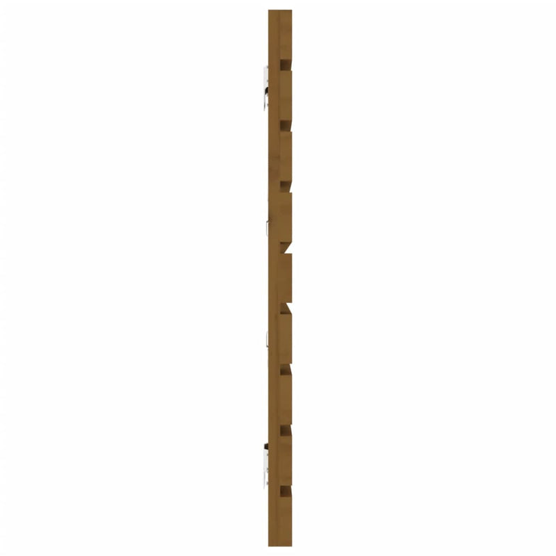 vidaXL mézbarna tömör fenyőfa fali fejtámla 166x3x63 cm