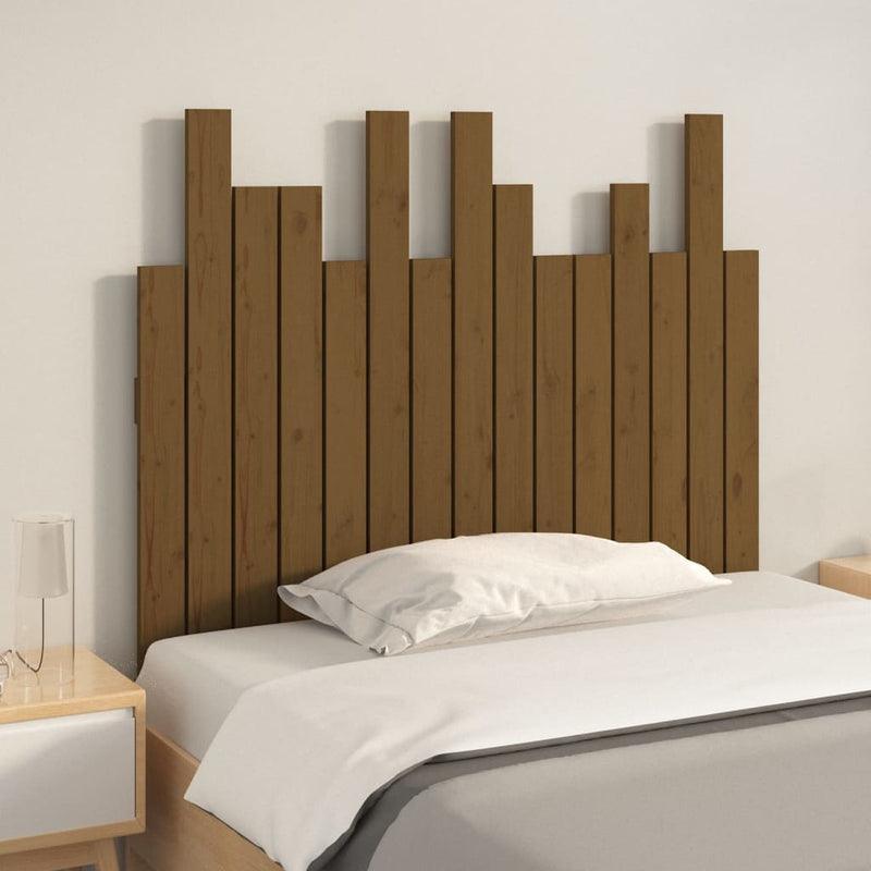 vidaXL mézbarna tömör fenyőfa fali fejtámla 95,5 x 3 x 80 cm