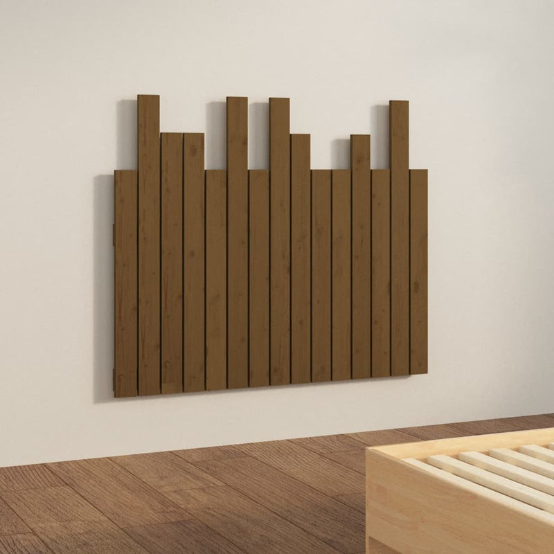 vidaXL mézbarna tömör fenyőfa fali fejtámla 95,5 x 3 x 80 cm