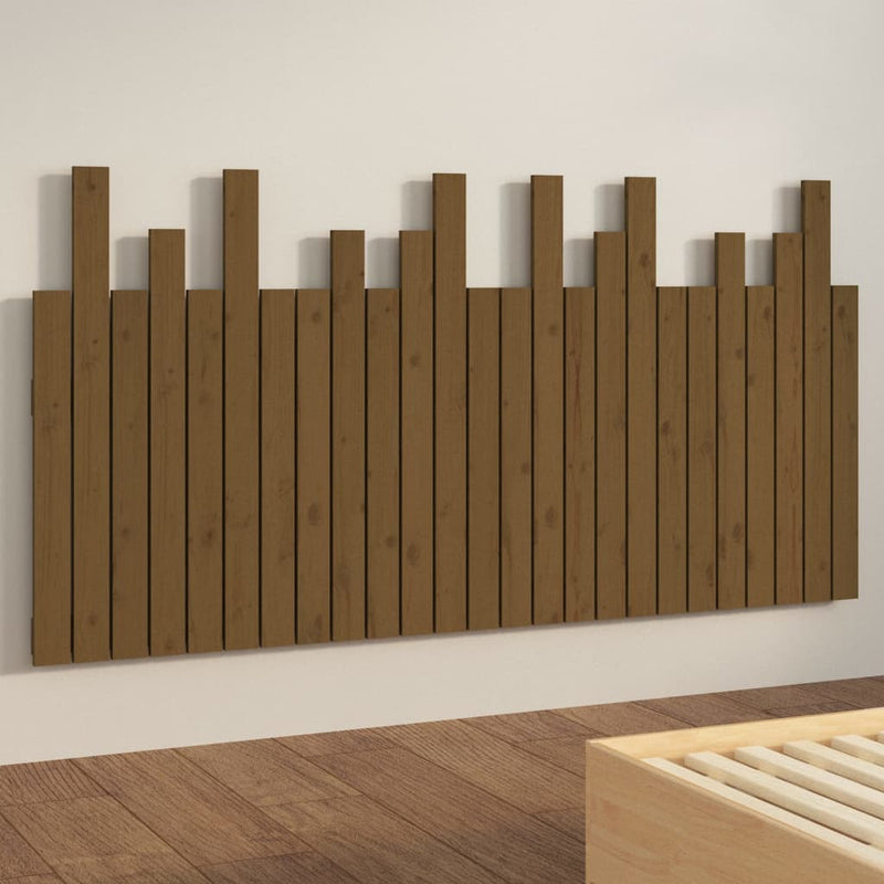 vidaXL mézbarna tömör fenyőfa fali fejtámla 159,5x3x80 cm