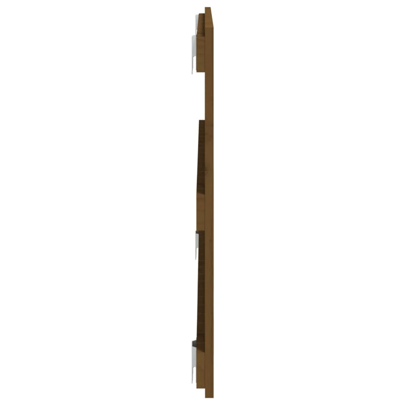 vidaXL mézbarna tömör fenyőfa fali fejtámla 108 x 3 x 60 cm