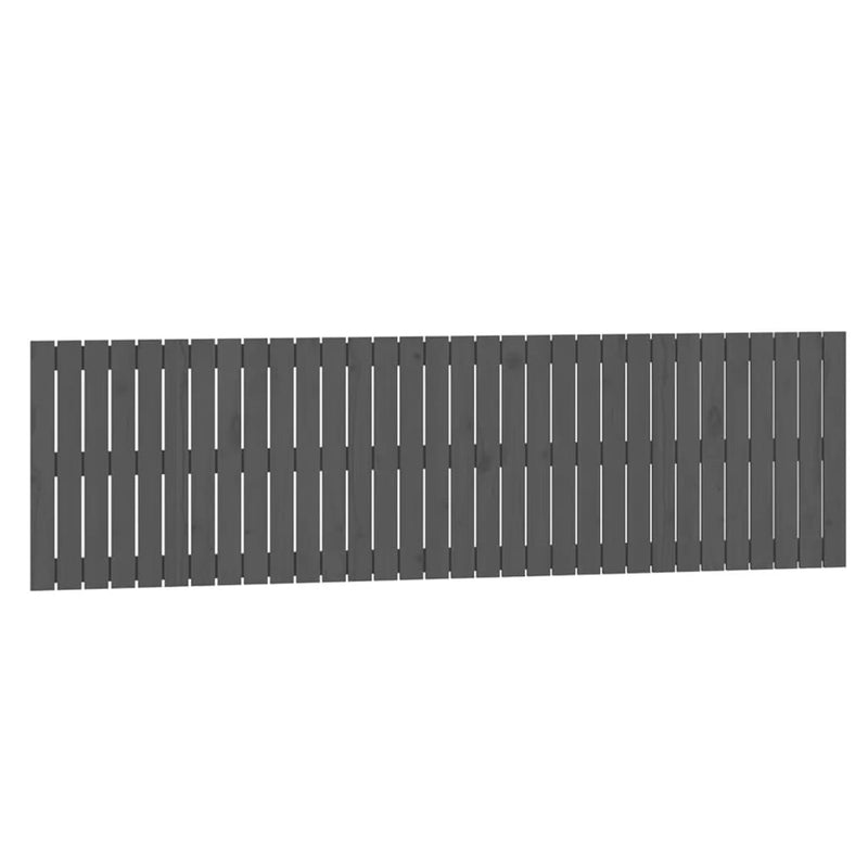 vidaXL szürke tömör fenyőfa fali fejtámla 204x3x60 cm