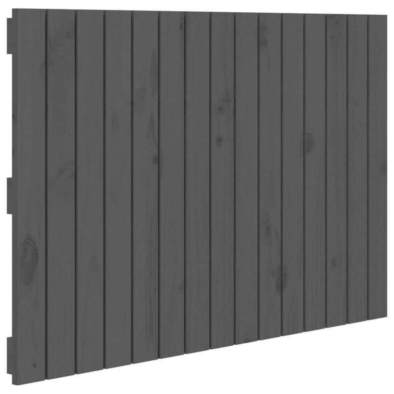 vidaXL szürke tömör fenyőfa fali fejtámla 95,5 x 3 x 60 cm