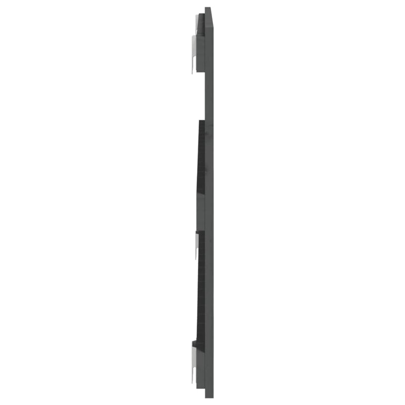 vidaXL szürke tömör fenyőfa fali fejtámla 95,5 x 3 x 60 cm