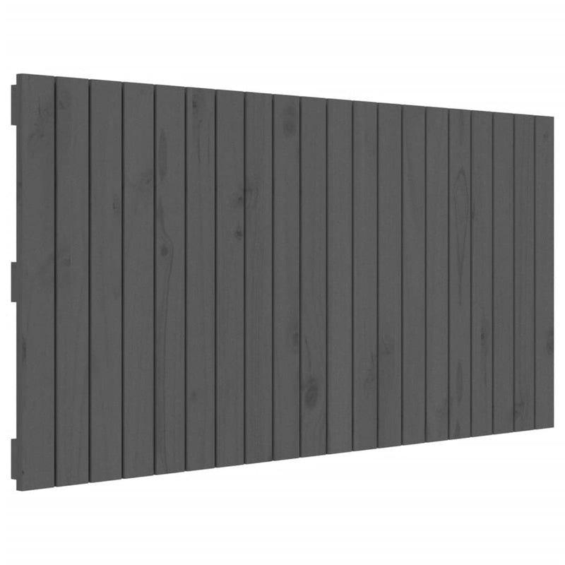 vidaXL szürke tömör fenyőfa fali fejtámla 127,5 x 3 x 60 cm