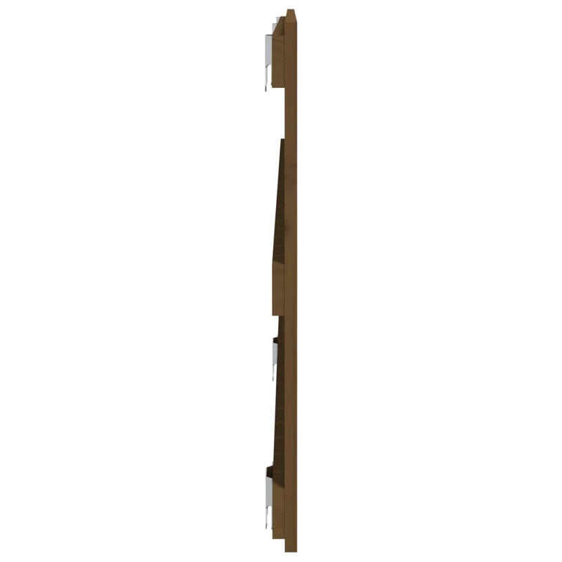 vidaXL mézbarna tömör fenyőfa fali fejtámla 127,5 x 3 x 60 cm