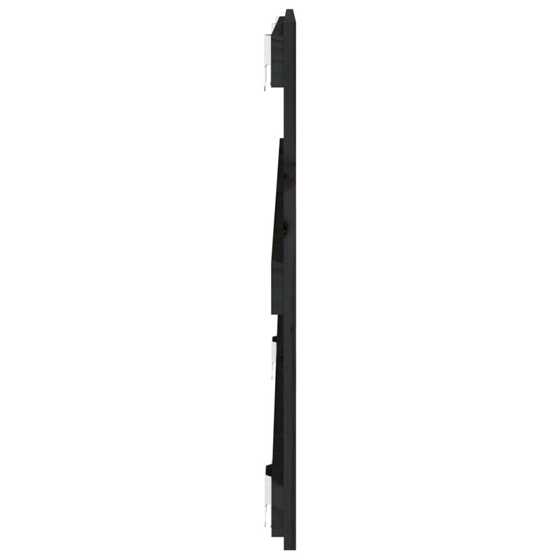 vidaXL fekete tömör fenyőfa fali fejtámla 127,5 x 3 x 60 cm