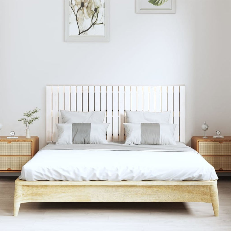 vidaXL fehér tömör fenyőfa fali fejtámla 147 x 3 x 60 cm