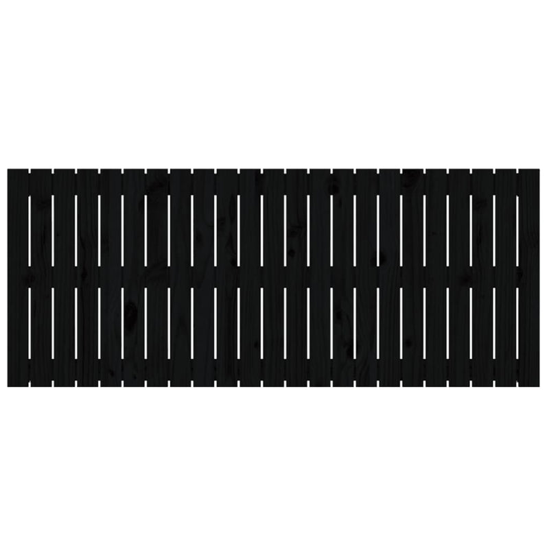 vidaXL fekete tömör fenyőfa fali fejtámla 147 x 3 x 60 cm