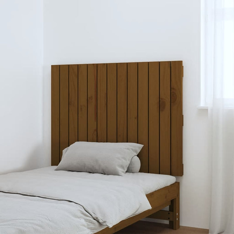 vidaXL mézbarna tömör fenyőfa fali fejtámla 82,5 x 3 x 60 cm