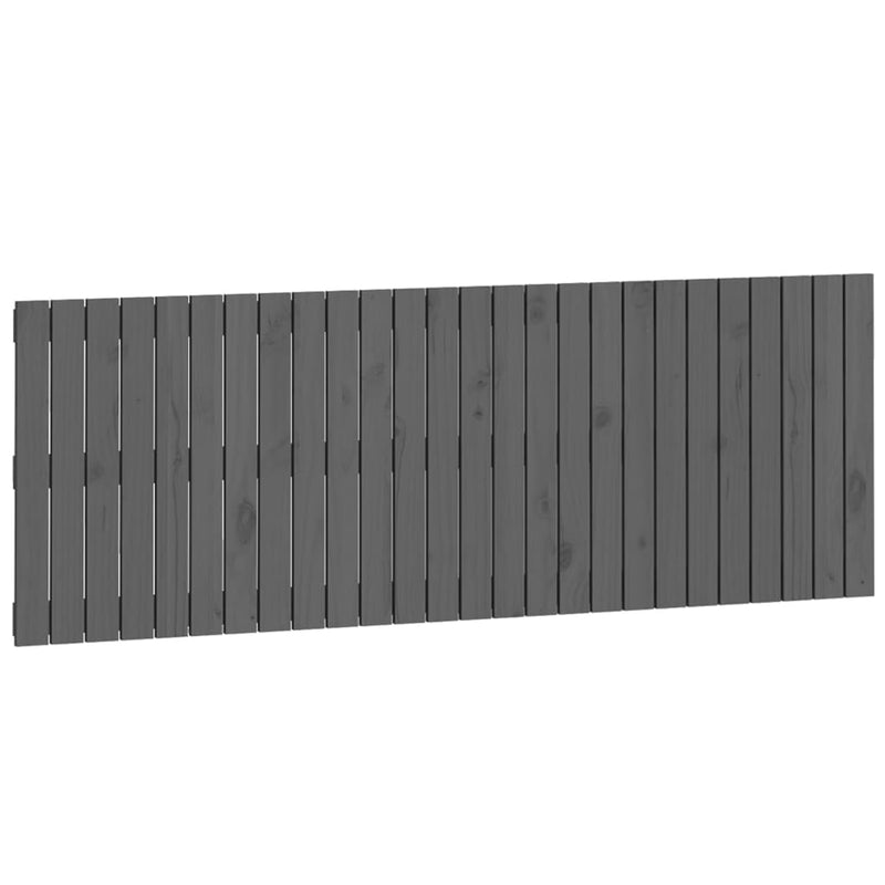 vidaXL szürke tömör fenyőfa fali fejtámla 166 x 3 x 60 cm