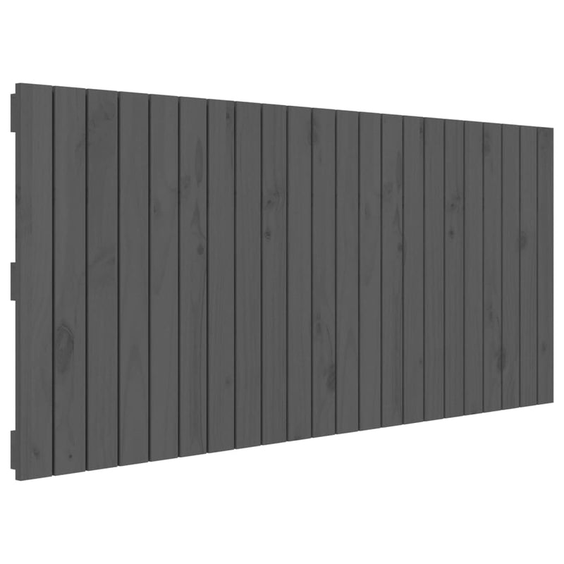 vidaXL szürke tömör fenyőfa fali fejtámla 140x3x60 cm