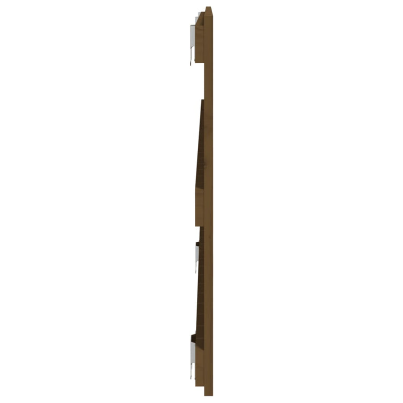 vidaXL mézbarna tömör fenyőfa fali fejtámla 140x3x60 cm
