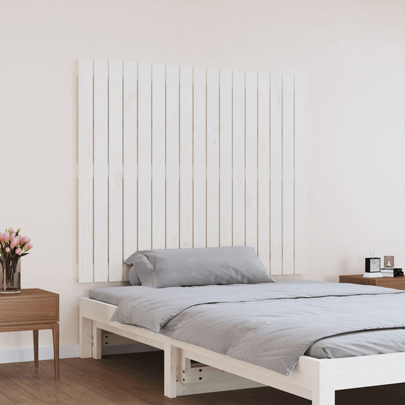 vidaXL fehér tömör fenyőfa fali fejtámla 108x3x90 cm