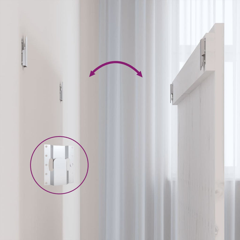 vidaXL fehér tömör fenyőfa fali fejtámla 108x3x90 cm