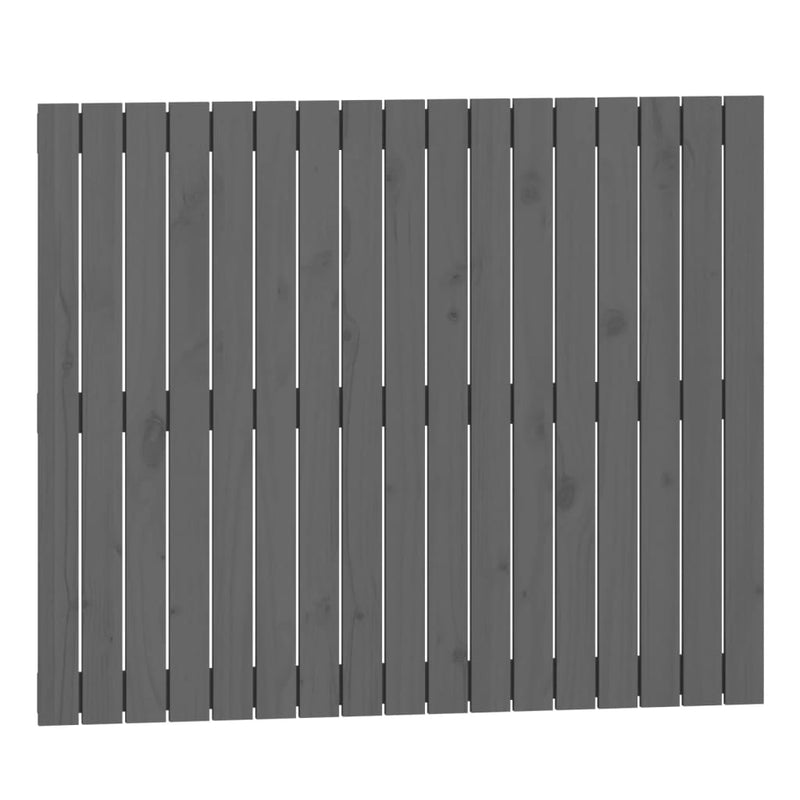 vidaXL szürke tömör fenyőfa fali fejtámla 108x3x90 cm