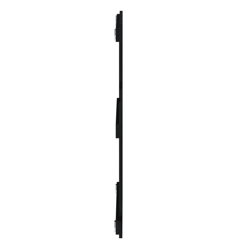vidaXL fekete tömör fenyőfa fali fejtámla 108x3x90 cm