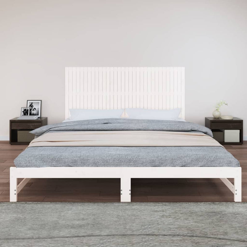 vidaXL fehér tömör fenyőfa fali fejtámla 204 x 3 x 90 cm