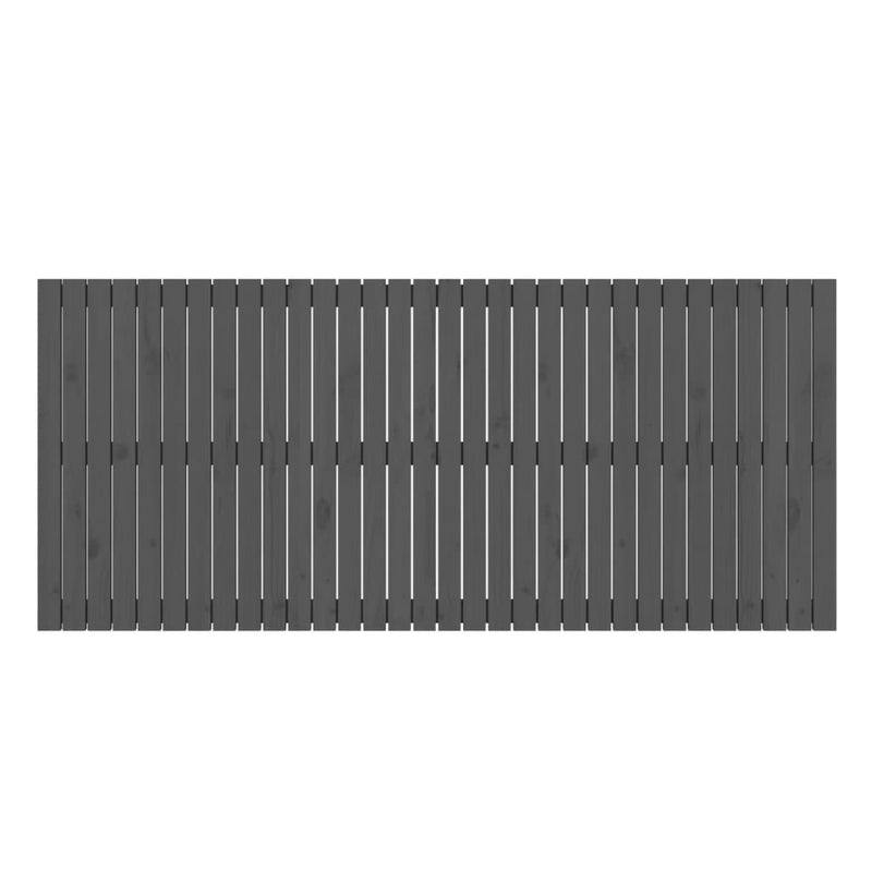 vidaXL szürke tömör fenyőfa fali fejtámla 204 x 3 x 90 cm