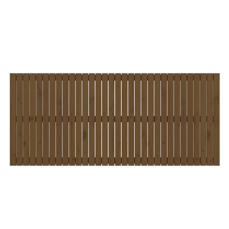 vidaXL mézbarna tömör fenyőfa fali fejtámla 204x3x90 cm