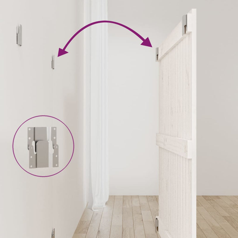 vidaXL fehér tömör fenyőfa fali fejtámla 95,5 x 3 x 90 cm