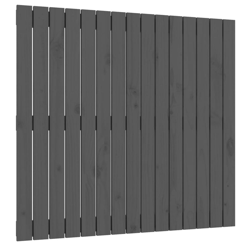 vidaXL szürke tömör fenyőfa fali fejtámla 95,5 x 3 x 90 cm