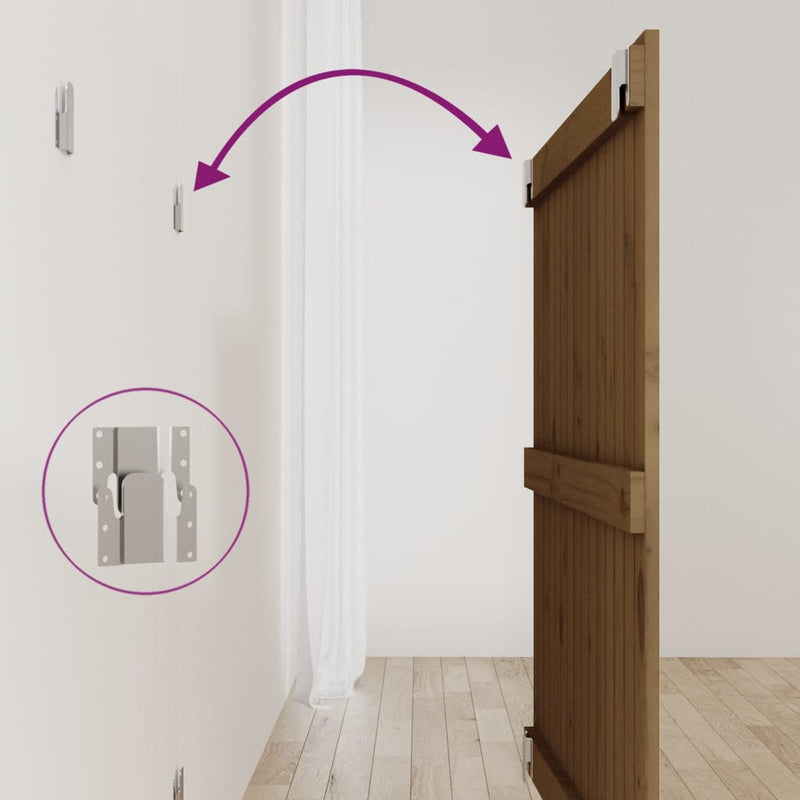 vidaXL mézbarna tömör fenyőfa fali fejtámla 95,5x3x90 cm
