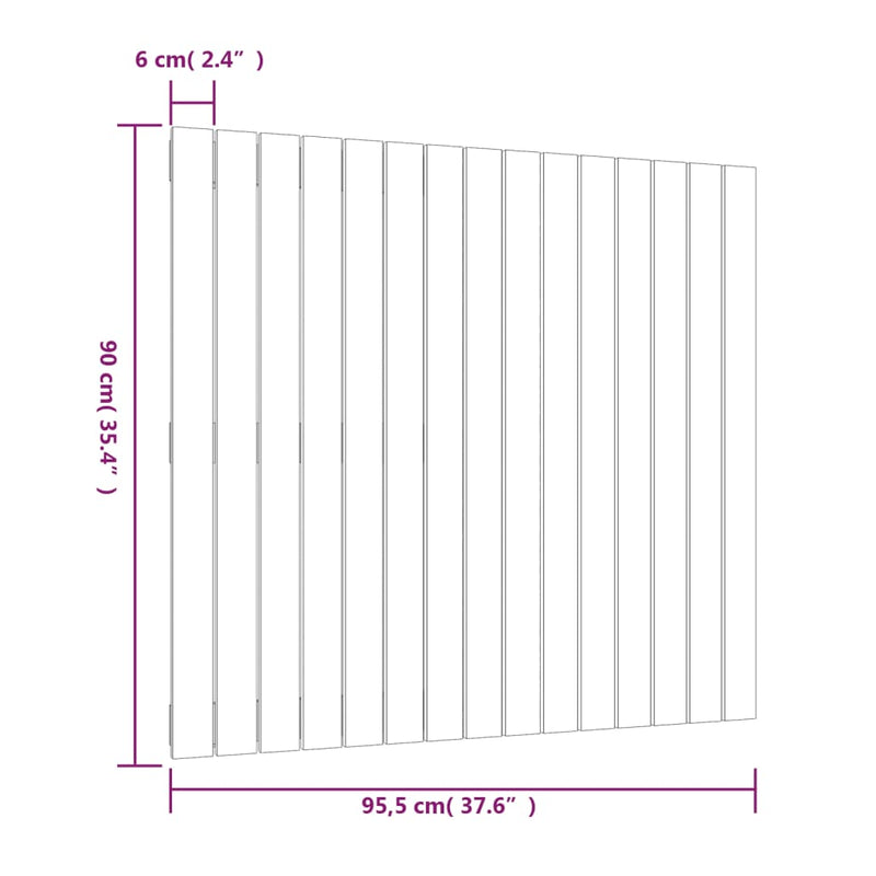 vidaXL mézbarna tömör fenyőfa fali fejtámla 95,5x3x90 cm