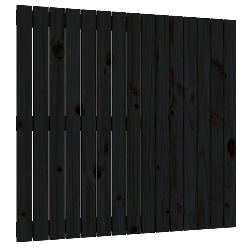 vidaXL fekete tömör fenyőfa fali fejtámla 95,5 x 3 x 90 cm