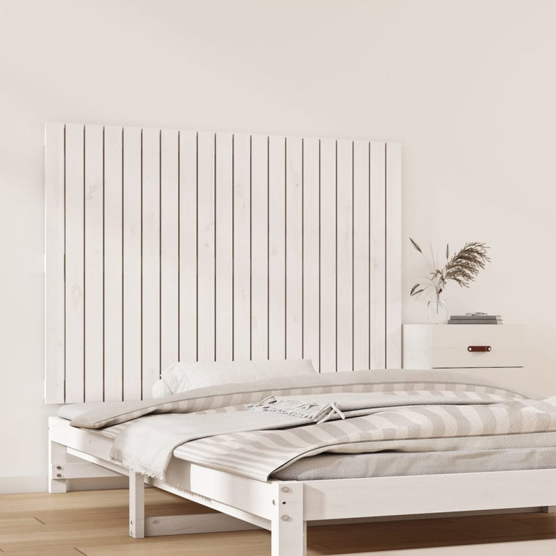 vidaXL fehér tömör fenyőfa fali fejtámla 127,5 x 3 x 90 cm