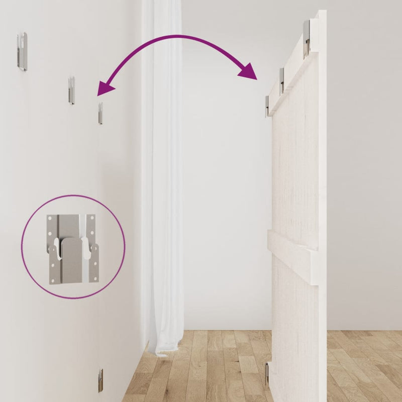 vidaXL fehér tömör fenyőfa fali fejtámla 127,5 x 3 x 90 cm