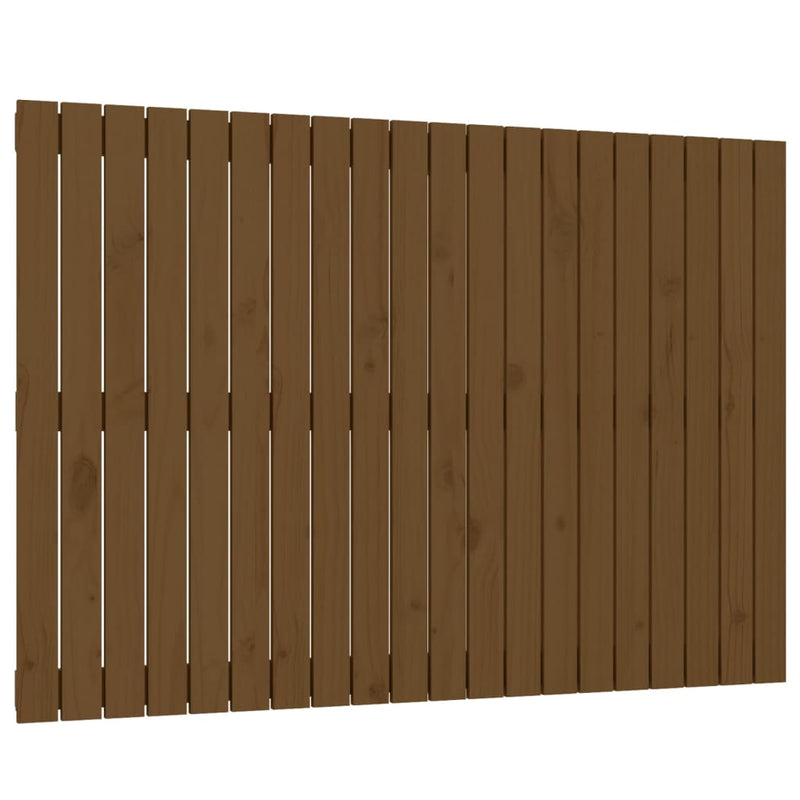 vidaXL mézbarna tömör fenyőfa fali fejtámla 127,5x3x90 cm