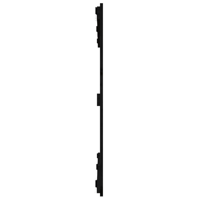 vidaXL fekete tömör fenyőfa fali fejtámla 127,5 x 3 x 90 cm