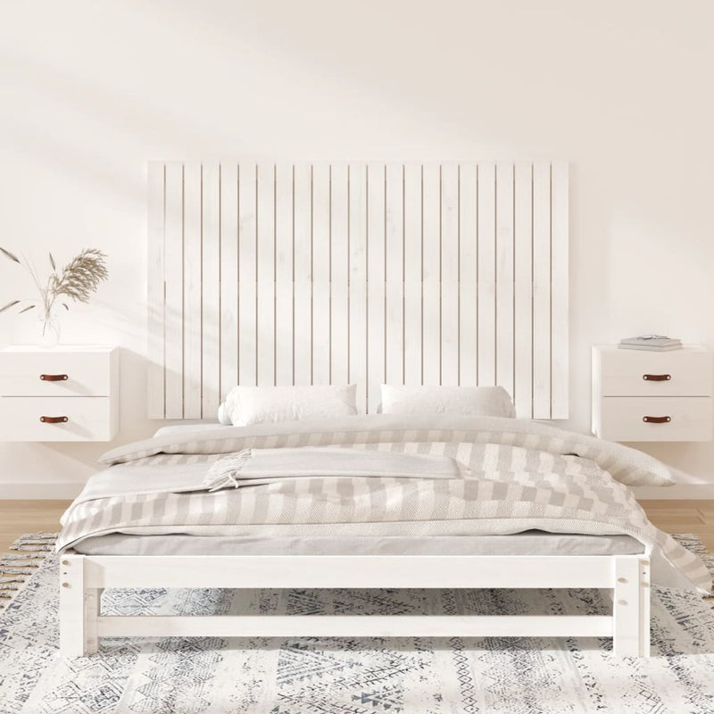 vidaXL fehér tömör fenyőfa fali fejtámla 147 x 3 x 90 cm