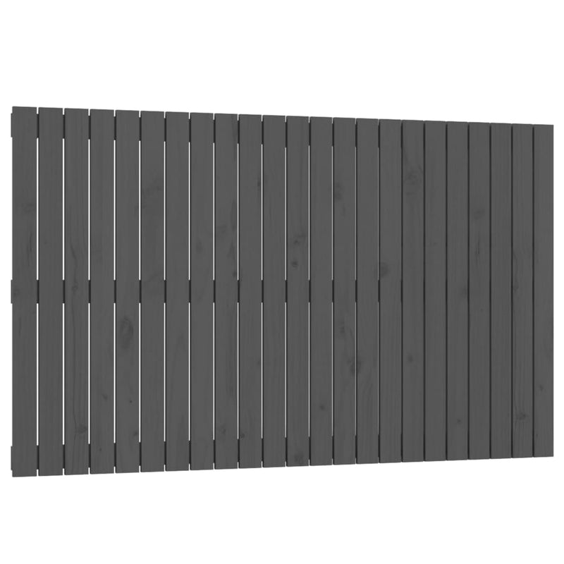 vidaXL szürke tömör fenyőfa fali fejtámla 147 x 3 x 90 cm