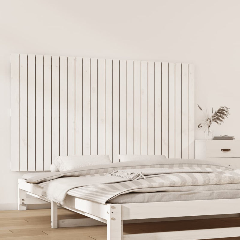 vidaXL fehér tömör fenyőfa fali fejtámla 159,5x3x90 cm