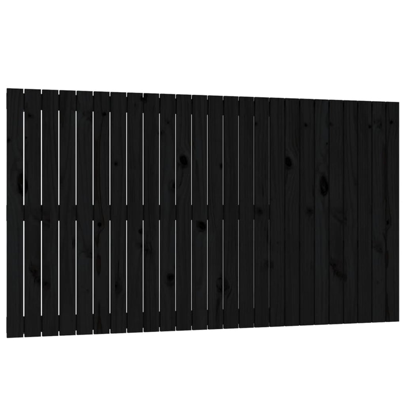 vidaXL fekete tömör fenyőfa fali fejtámla 159,5x3x90 cm
