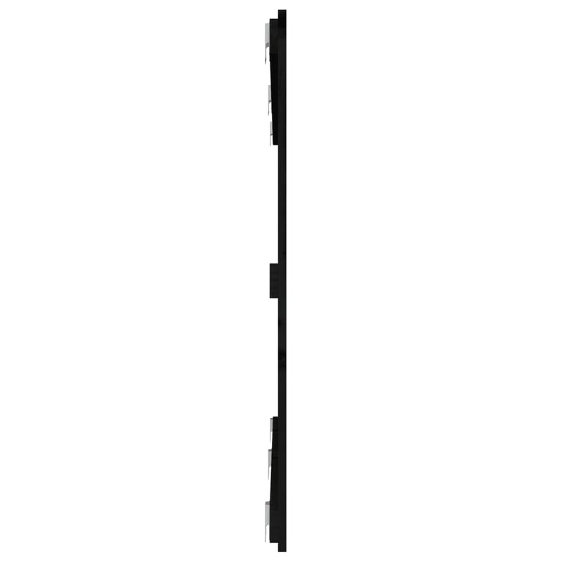 vidaXL fekete tömör fenyőfa fali fejtámla 159,5x3x90 cm