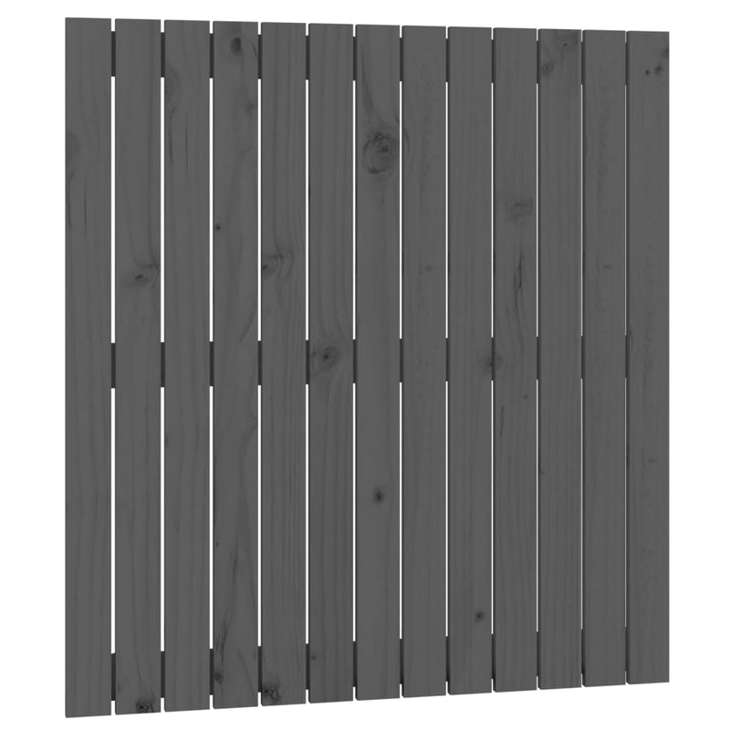 vidaXL szürke tömör fenyőfa fali fejtámla 82,5x3x90 cm