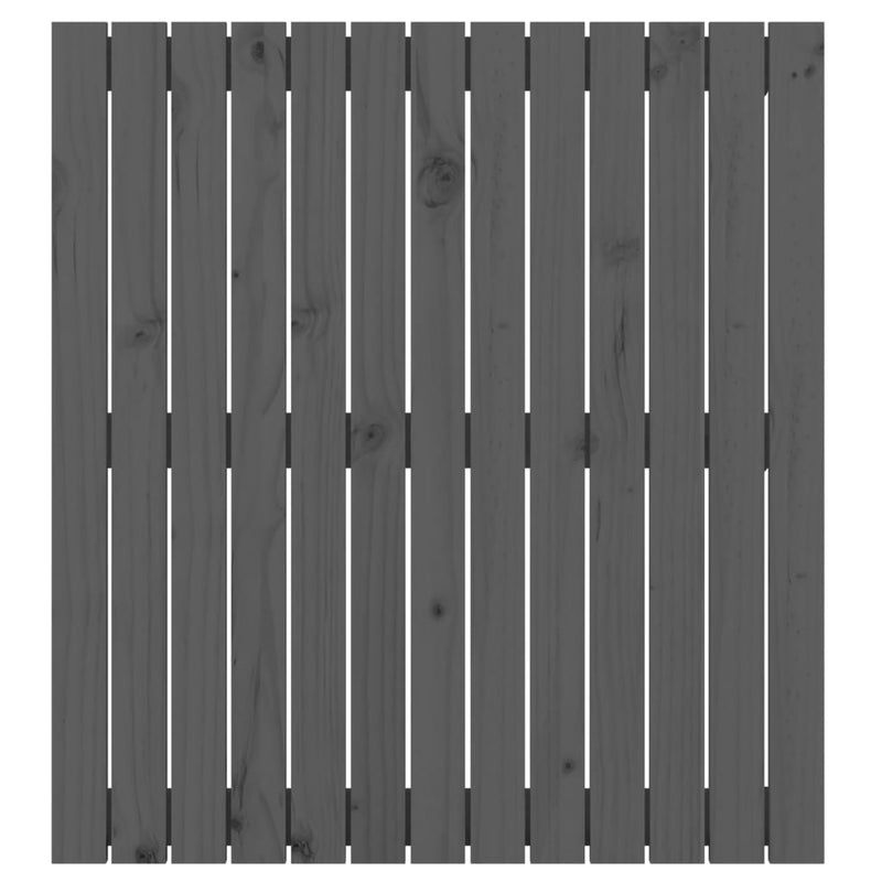 vidaXL szürke tömör fenyőfa fali fejtámla 82,5x3x90 cm