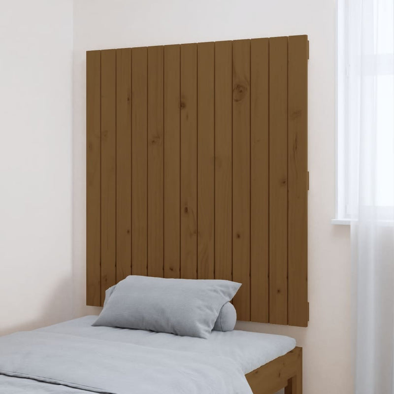 vidaXL mézbarna tömör fenyőfa fali fejtámla 82,5x3x90 cm
